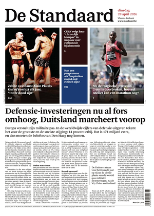 De Standaard prima pagina