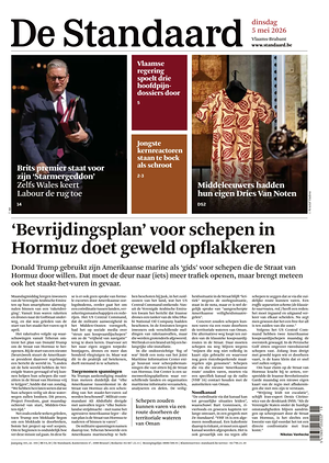 Prima pagina De Standaard di oggi - Quotidiano estero