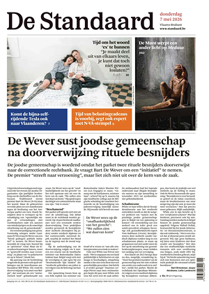 Prima pagina De Standaard di oggi - Quotidiano estero