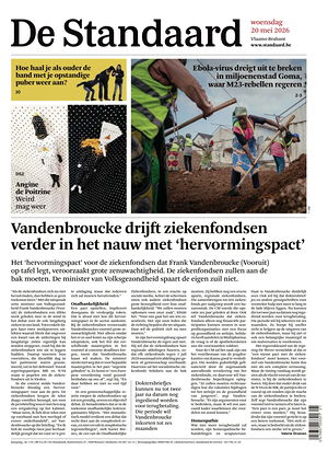 Prima pagina De Standaard di oggi - Quotidiano estero