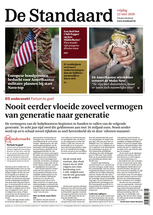 Prima pagina De Standaard di oggi - Quotidiano estero