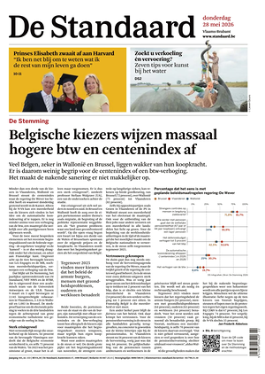 Prima pagina De Standaard di oggi - Quotidiano estero
