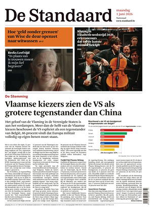 Prima pagina De Standaard di oggi - Quotidiano estero