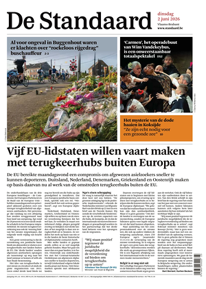 Prima pagina De Standaard di oggi - Quotidiano estero