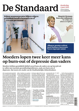 Prima pagina De Standaard di oggi - Quotidiano estero
