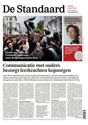 Prima pagina De Standaard di oggi - Quotidiano estero