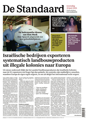 Prima pagina De Standaard di oggi - Quotidiano estero