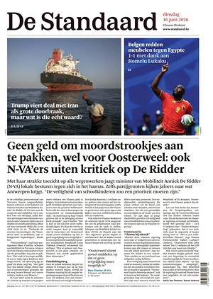 Prima pagina De Standaard di oggi - Quotidiano estero