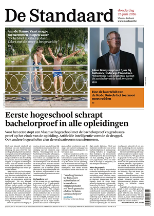 Prima pagina De Standaard di oggi - Quotidiano estero