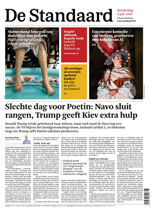 Prima pagina De Standaard di oggi - Quotidiano estero