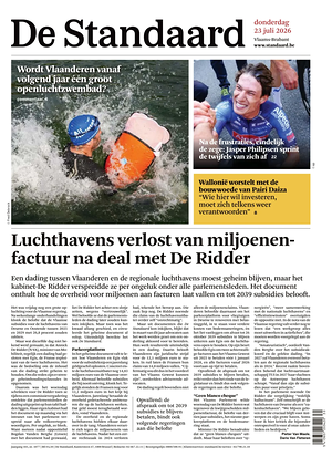 Prima pagina De Standaard di oggi - Quotidiano estero