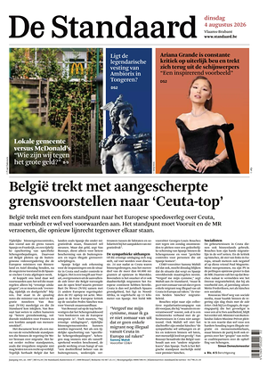 Prima pagina De Standaard di oggi - Quotidiano estero