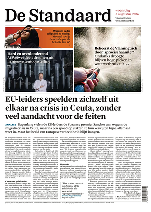 Prima pagina De Standaard di oggi - Quotidiano estero