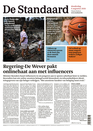 Prima pagina De Standaard di oggi - Quotidiano estero