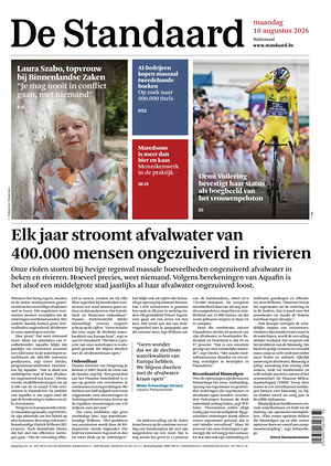 Prima pagina De Standaard di oggi - Quotidiano estero