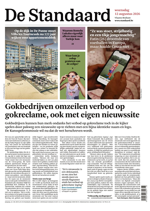 Prima pagina De Standaard di oggi - Quotidiano estero