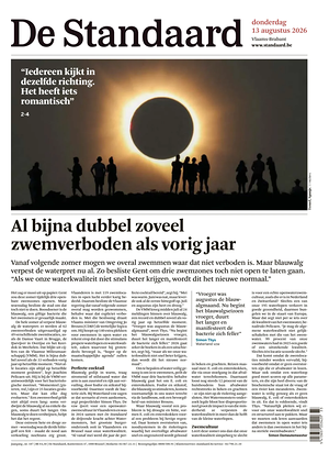 Prima pagina De Standaard di oggi - Quotidiano estero