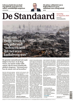 Prima pagina De Standaard di oggi - Quotidiano estero