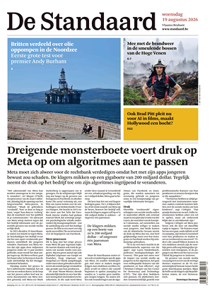 Prima pagina De Standaard di oggi - Quotidiano estero