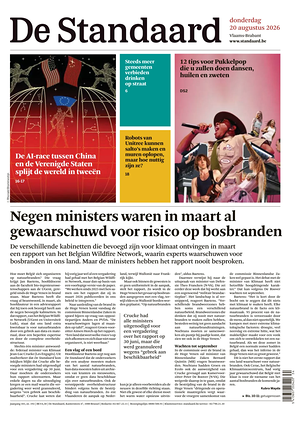 Prima pagina De Standaard di oggi - Quotidiano estero