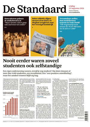 Prima pagina De Standaard di oggi - Quotidiano estero