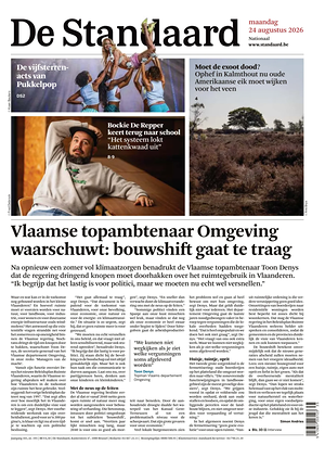 Prima pagina De Standaard di oggi - Quotidiano estero
