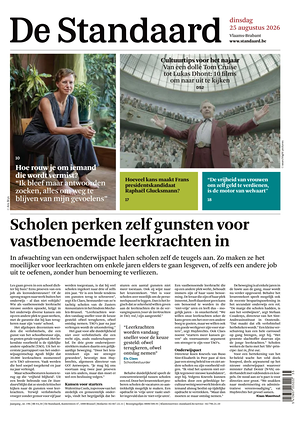 Prima pagina De Standaard di oggi - Quotidiano estero