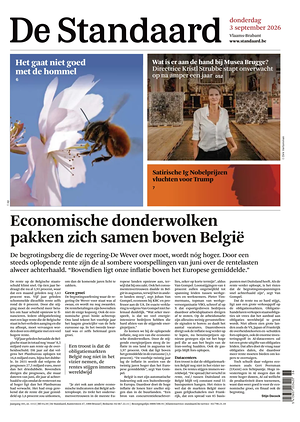Prima pagina De Standaard di oggi - Quotidiano estero