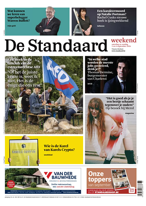 Prima pagina De Standaard di oggi - Quotidiano estero