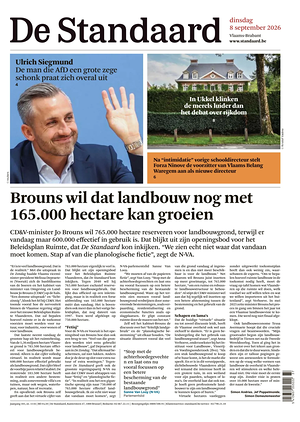 Prima pagina De Standaard di oggi - Quotidiano estero