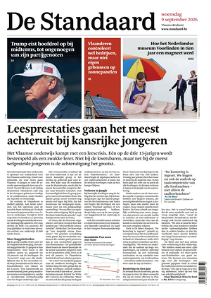 Prima pagina De Standaard di oggi - Quotidiano estero