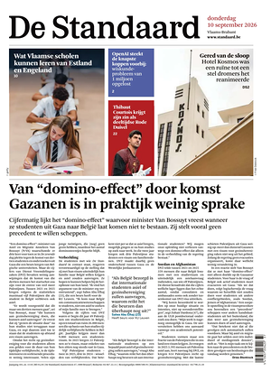 Prima pagina De Standaard di oggi - Quotidiano estero