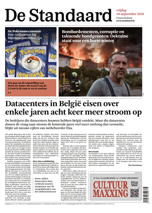 Prima pagina De Standaard di oggi - Quotidiano estero