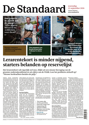 Prima pagina De Standaard di oggi - Quotidiano estero