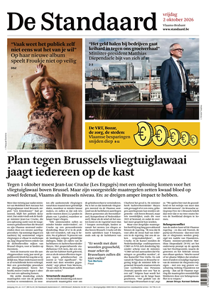 Prima pagina De Standaard di oggi - Quotidiano estero