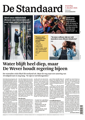 Prima pagina De Standaard di oggi - Quotidiano estero