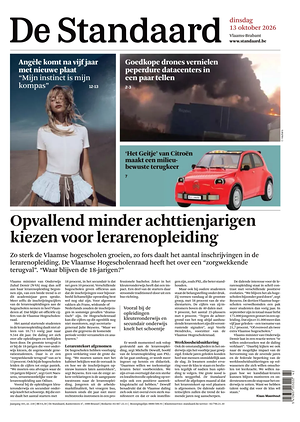 Prima pagina De Standaard di oggi - Quotidiano estero