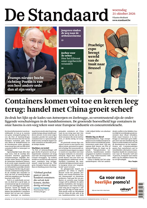 Prima pagina De Standaard di oggi - Quotidiano estero