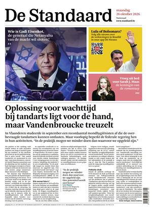 Prima pagina De Standaard di oggi - Quotidiano estero