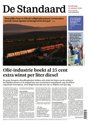 Prima pagina De Standaard di oggi - Quotidiano estero