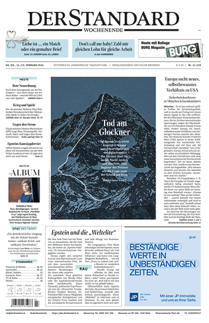 Prima pagina Der Standard di oggi - Quotidiano estero