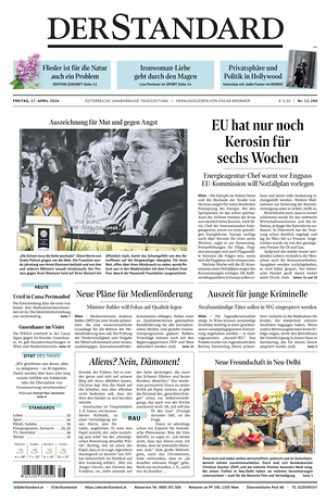 Prima pagina Der Standard di oggi - Quotidiano estero