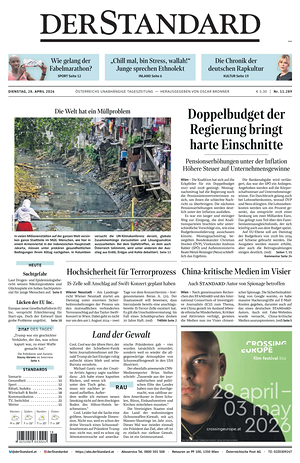 Der Standard prima pagina
