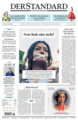 Prima pagina Der Standard di oggi - Quotidiano estero
