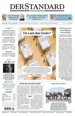 Prima pagina Der Standard di oggi - Quotidiano estero