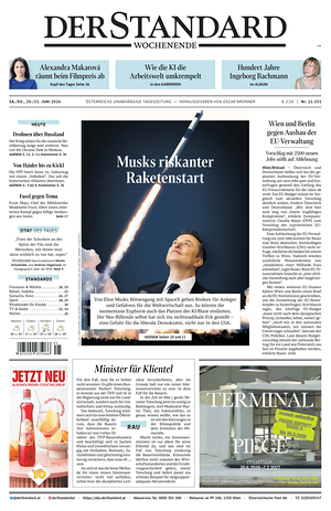 Prima pagina Der Standard di oggi - Quotidiano estero