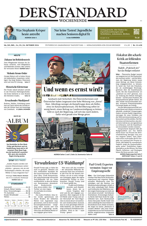 Prima pagina Der Standard di oggi - Quotidiano estero