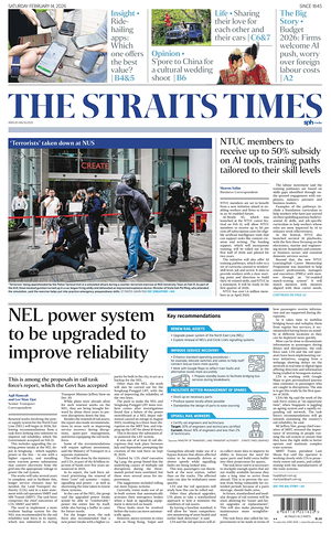 Prima pagina The Straits Times di oggi - Quotidiano estero