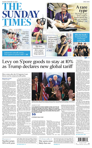 Prima pagina The Straits Times di oggi - Quotidiano estero