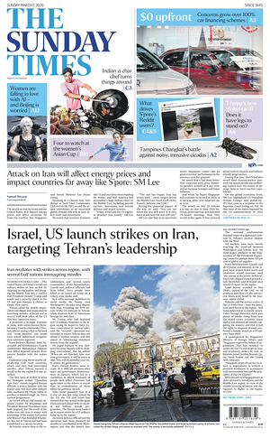 Prima pagina The Straits Times di oggi - Quotidiano estero